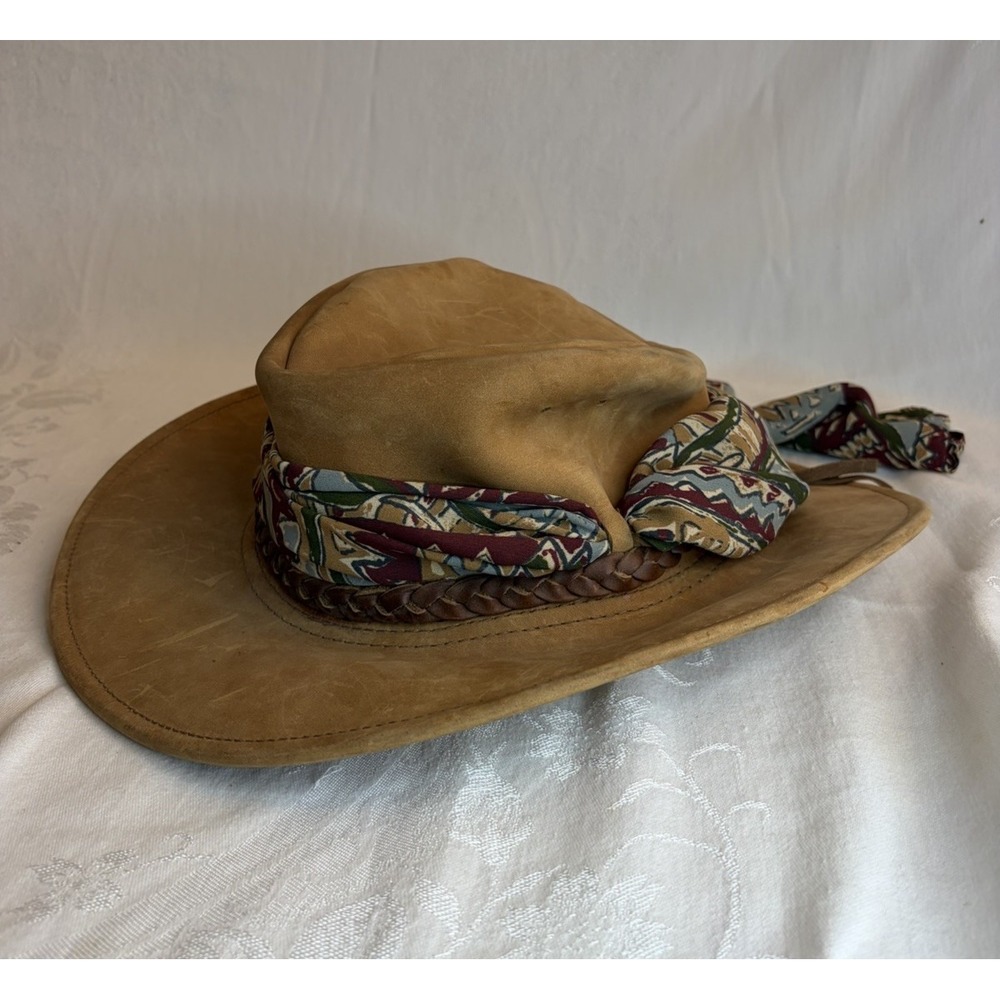 Genuine Jackaroo Leather Hat Made in Australia The Walaroo Hat Size Large